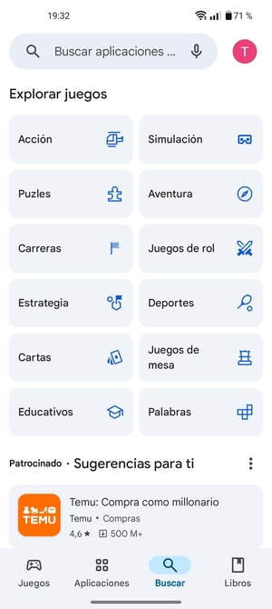 Seleccione la barra de Búsqueda