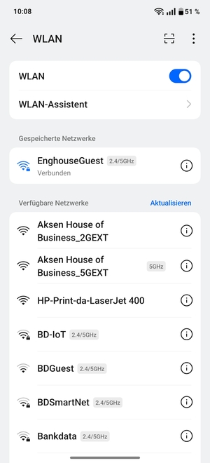 Sie sind nun mit dem WLAN-Netzwerk verbunden