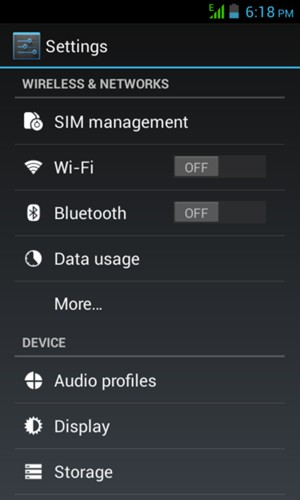 Select SIM management