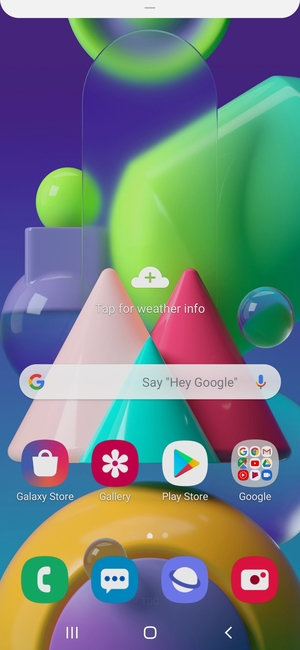 Slide down the top menu
