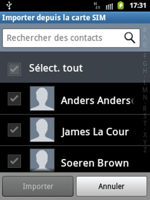 Cochez la case Sélect. tout