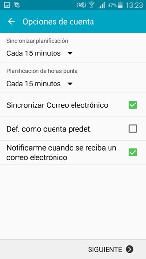 Seleccione SIGUIENTE