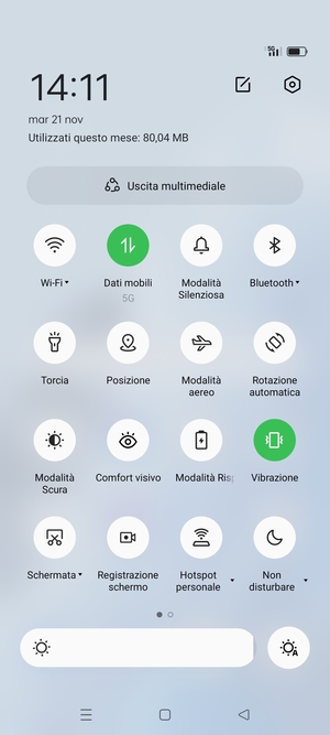 Seleziona Vibrazione per la modalità di vibrazione