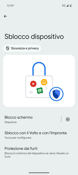 Il tuo telefono è ora protetto dal blocco schermo