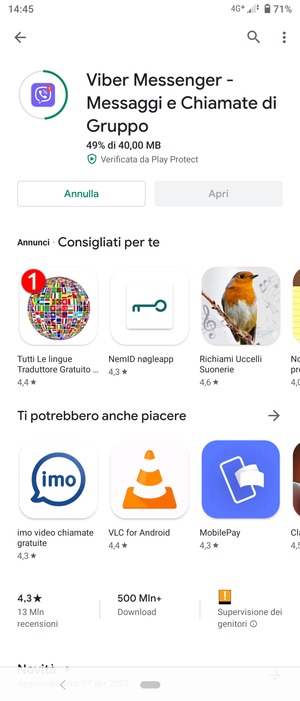 Attendi il completamento del processo di installazione