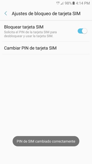 Su PIN de SIM ha sido cambiado