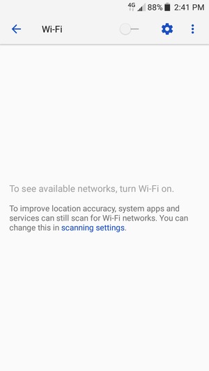 Turn on Wi-Fi