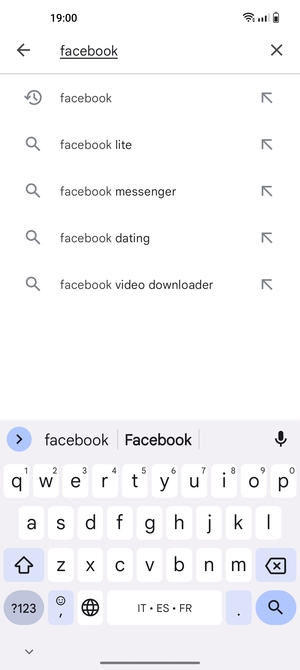 Inserisci il nome dell'app e seleziona Ricerca