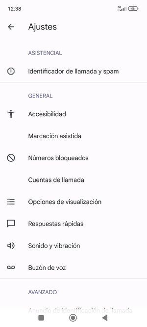 Seleccione Buzón de voz
