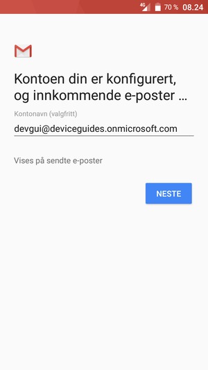 Gi kontoen din et navn og velg NESTE