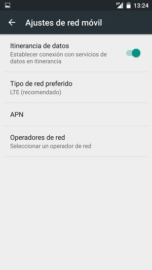 Activar o desactivar Itinerancia de datos