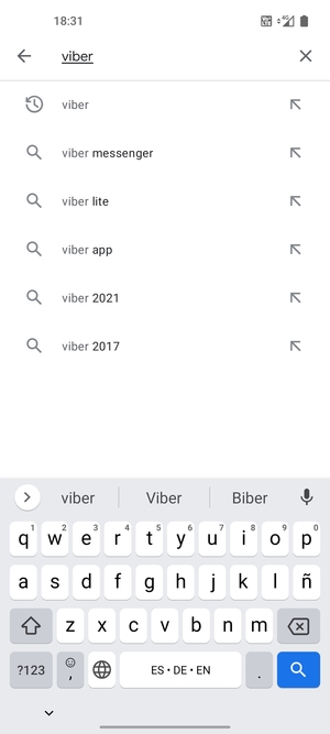 Introduzca el nombre de la aplicación y seleccione Buscar
