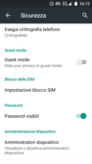 Scorri e seleziona Impostazioni blocco SIM