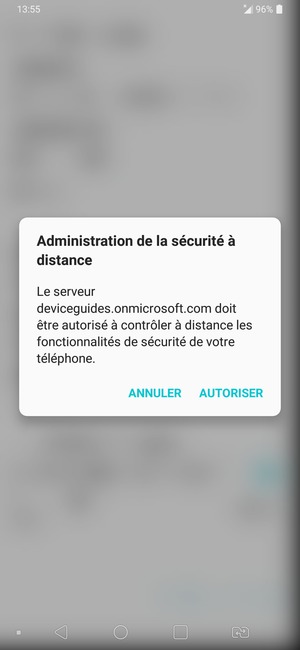 Sélectionnez AUTORISER