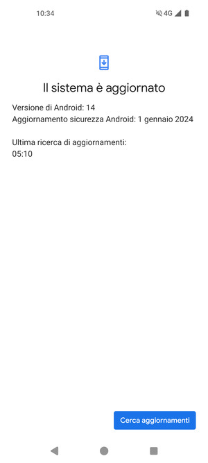 Se il tuo telefono è aggiornato, vedrai la seguente schermata