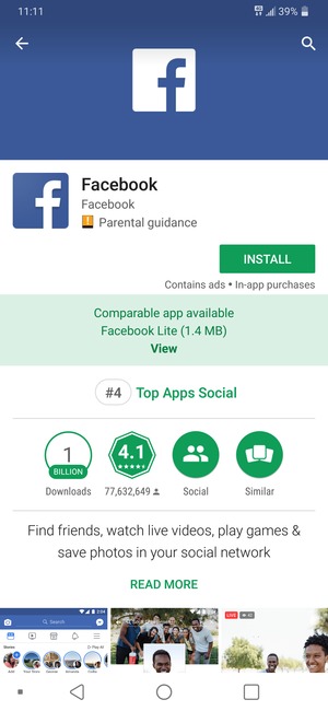Select INSTALL
