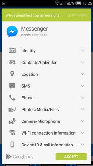 Select ACCEPT
