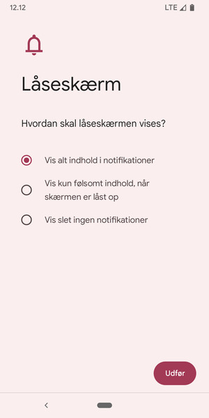 Vælg din foretrukne mulighed og vælg Udfør