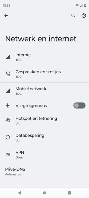 Selecteer Mobiel netwerk