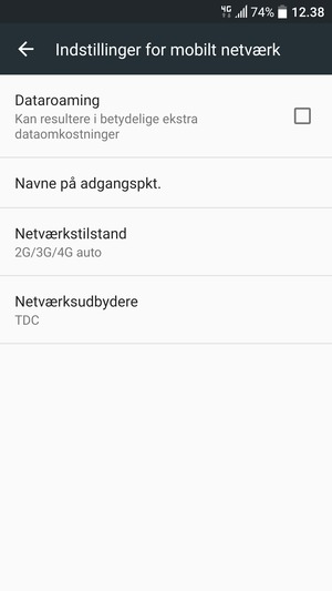 For at skifte netværk, hvis der opstår netværksproblemer, vælg Netværksudbydere