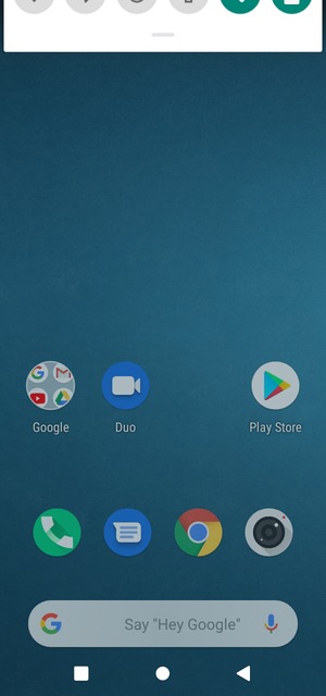 Return to the Home screen and slide down the top menu