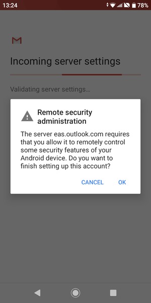 Select OK