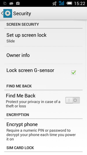 Select Set up screen lock