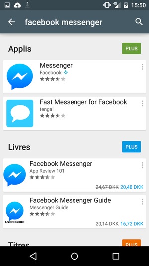 Sélectionnez l'appli