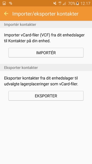 Vælg IMPORTÉR