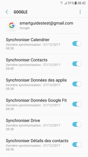 Sélectionnez le bouton du Menu