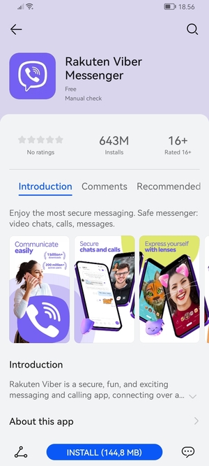 Select INSTALL