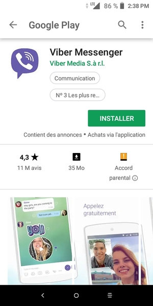 Sélectionnez INSTALLER