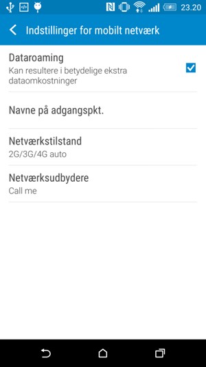 Vælg Navne på adgangspkt.