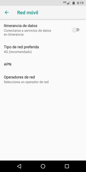 Seleccione Tipo de red preferida
