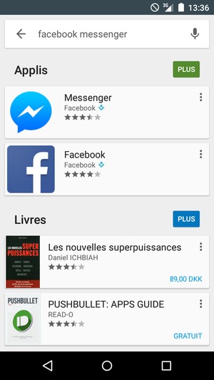 Sélectionnez l'appli