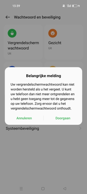 Selecteer Doorgaan