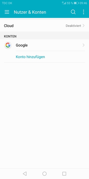 Wählen Sie Google