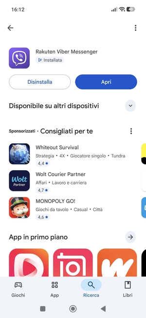 Seleziona Apri
