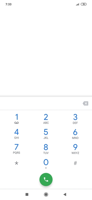 Premi e tieni premuto il numero 1