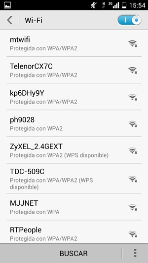 Seleccione la red inalámbrica a la que desea conectarse