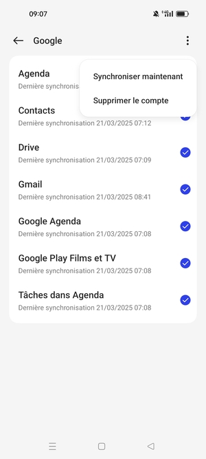 Sélectionnez Synchroniser maintenant