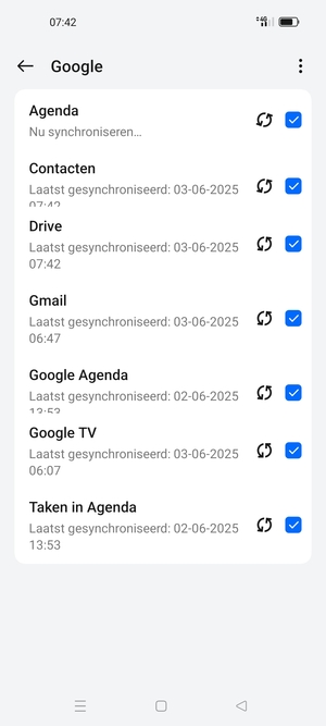 Uw gegevens worden gesynchroniseerd