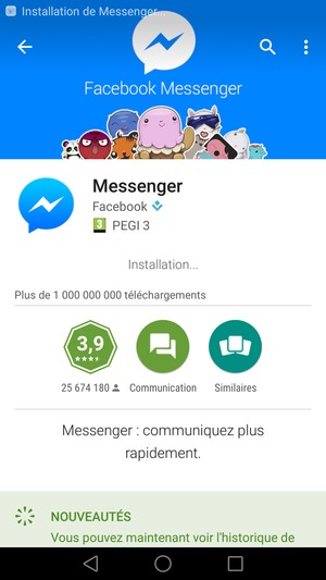 Veuillez attendre la fin de la procédure d'installation