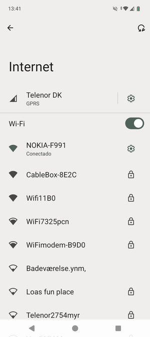 Ahora está conectado a la red Wi-Fi