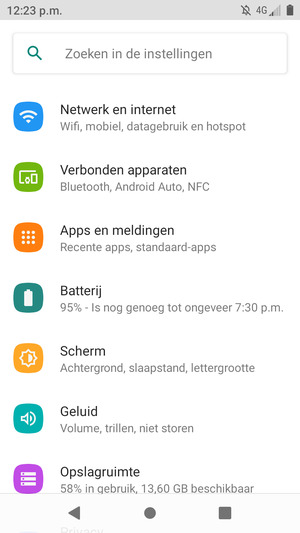 Selecteer Netwerk en internet