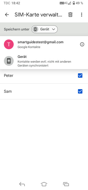 Wählen Sie Ihr Google Konto