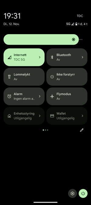 Juster lysstyrken til ønsket nivå