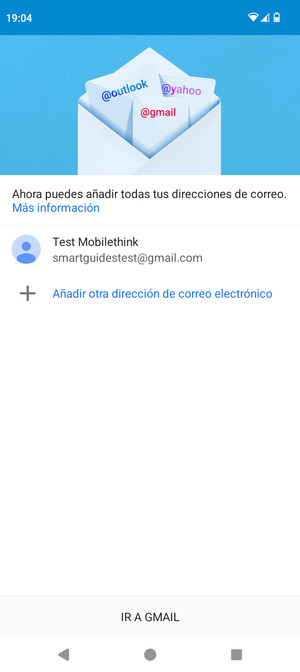 Seleccione IR A GMAIL
