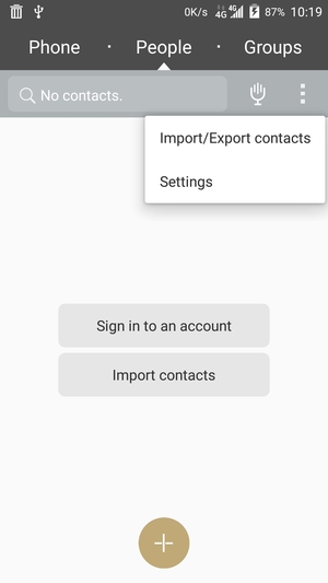 Select Import/Export contacts