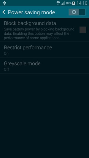 Turn on Power saving mode